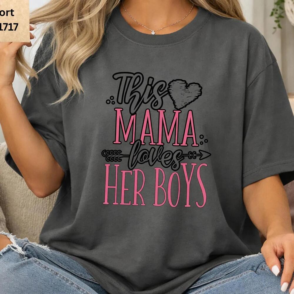 This Mama Loves Her Boys, Happy MotherDay Shirt, MotherDay Gift